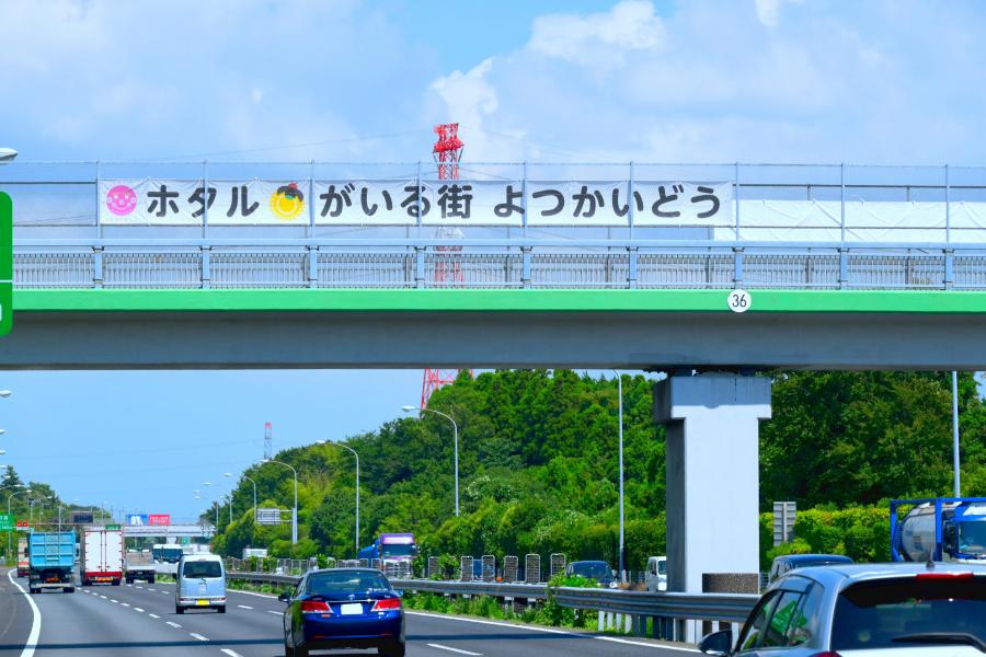 ホタルがいる街よつかいどう（横断幕）